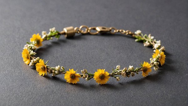 Bracelet fleur séchée : la touche romantique et éco-responsable